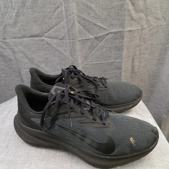 %Nike Air Zoom Winflo 7 Mens Size 14 Black Athletic Shoes Sneakers / A 30 main image 7